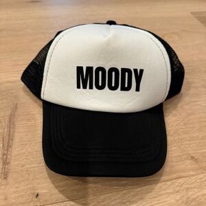 Black and White 'Moody' Trucker Hat